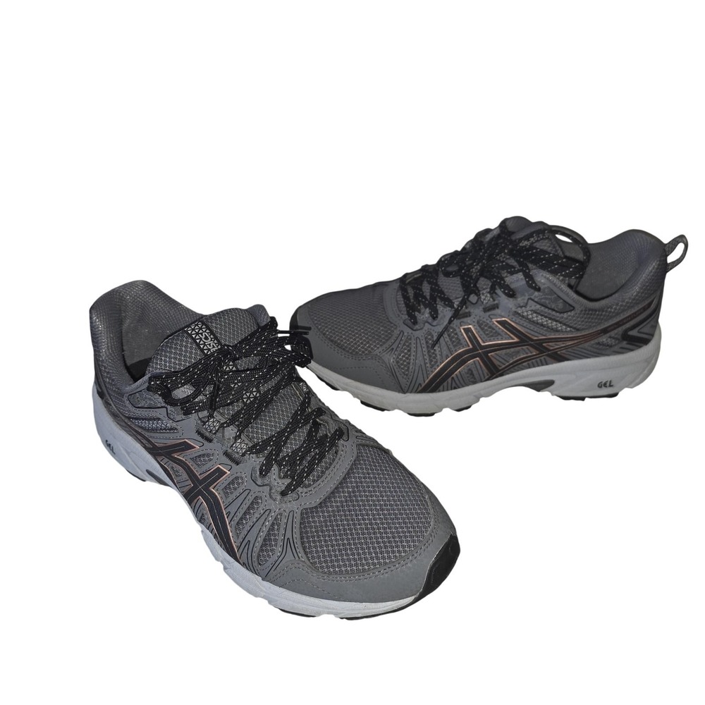 ASICS GEL Shoes Womens Size 8.5 W Gray Mesh Running Athletic Sneakers 1012A477